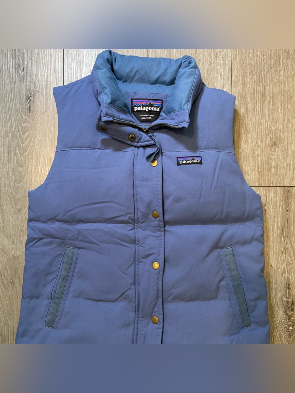 Patagonia Bivy Vest Woolly Blue Gorpcore Vintage Style Puffer Women’s S - Picture 2 of 6